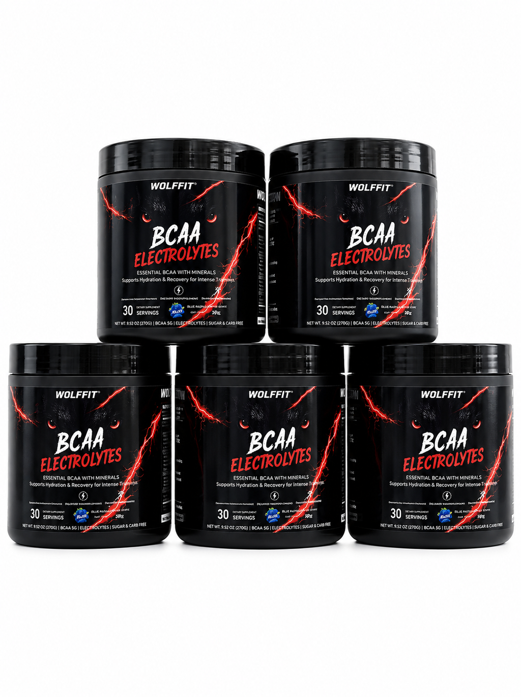 WOLFFIT®️ BCAA Electrolytes Powder 300gm